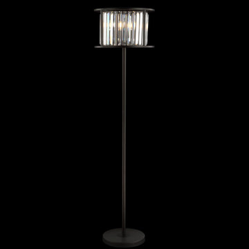 Bevin 63" Metal/Crystal LED Floor Lamp - JONATHAN Y
